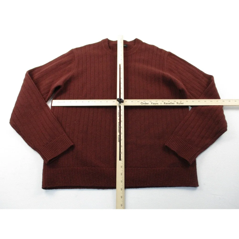 Banana Republic Sweater Mens XL Brown Ribbed Knit Crewneck Cotton Blend 1166